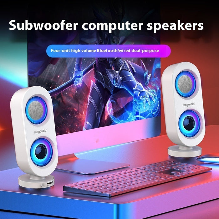 Computer Audio Desktop Speaker Subwoofer Wired Bluetooth Dual-use USB Interface