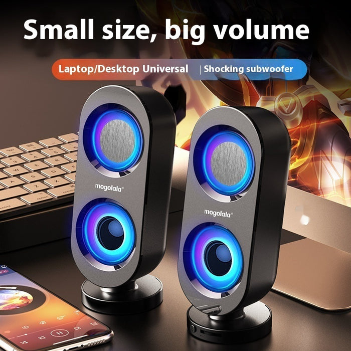 Computer Audio Desktop Speaker Subwoofer Wired Bluetooth Dual-use USB Interface